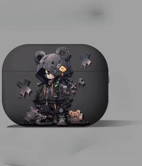 Silikon Schutzhülle für Apple AirPods Pro 2, AirPods 3 und AirPods 1/2 in Schwarz - Bild 1