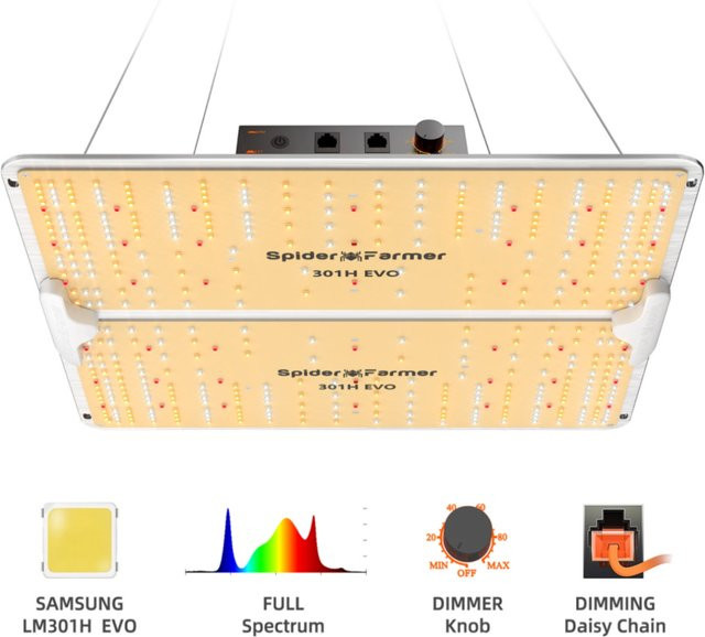 Spider Farmer SF2000Pro EVO LED Pflanzenlampe dimmbares Lichtpanel in Weiß - Bild 1