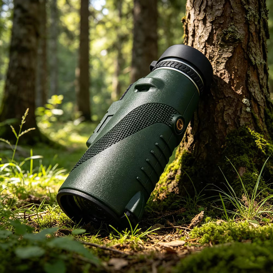 APEXEL Monokular-Teleskop mit FMC-Optik für Vogelbeobachtung und Reisen in Schwarz und Grün, B/H: 80 x 100 mm - Bild 1