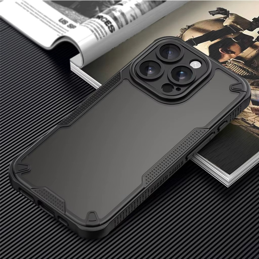 Panbon Handyhülle mit mattem Gehäuse für iPhone 16 15 14 13 12 11 Pro Max in Transparent und Blau - Bild 3