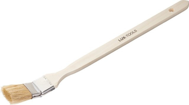 LUX-TOOLS Eckenpinsel Dispersion für wasserbasierte Farben mit synthetischen Borsten und Holzgriff, Breite: 50 mm - Bild 1