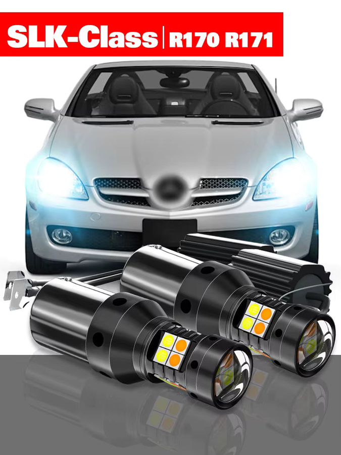 LECIBUBI LED Dual-Mode Blinker und Tagfahrlicht DRL Set für Mercedes SLK-Klasse R170 R171 in Schwarz, 2 Stück - Bild 6