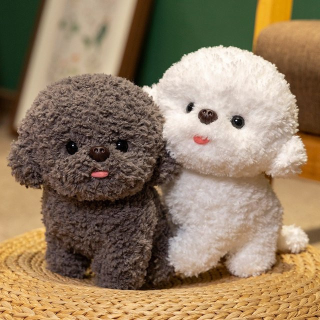 MIAOOWA Bichon Frise Plüsch Spielzeug, Stofftier, Grau - Bild 1