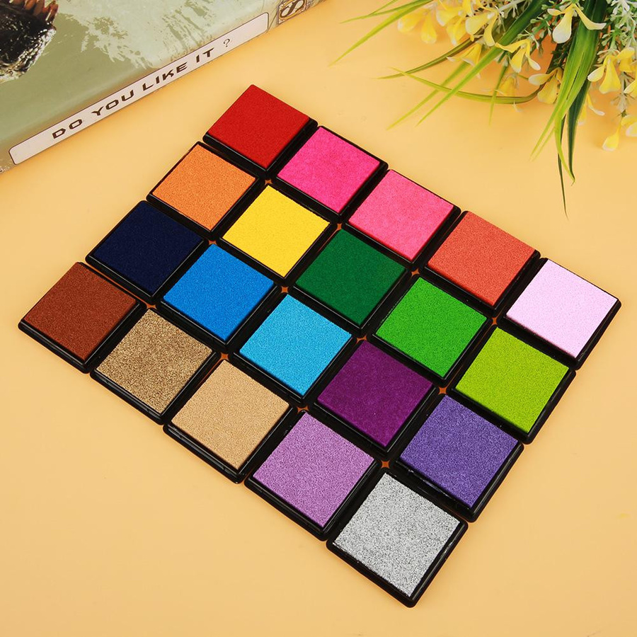 Shoemst Stempelkissen Set mit 20 Farben für Gummistempel, Fingerfarben und Handwerk in Bunt/Mehrfarbig - Bild 2