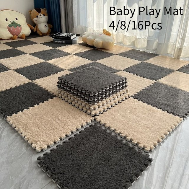 DHDH Baby-Spielmatte aus rutschfestem EVA-Schaumstoff in Beige für das Kinderzimmer - Bild 1
