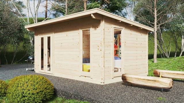Holzhaus Mia 2 Gartenhaus aus Holz mit 44mm Wandstärke B/T: 500 x 300 cm - Bild 1