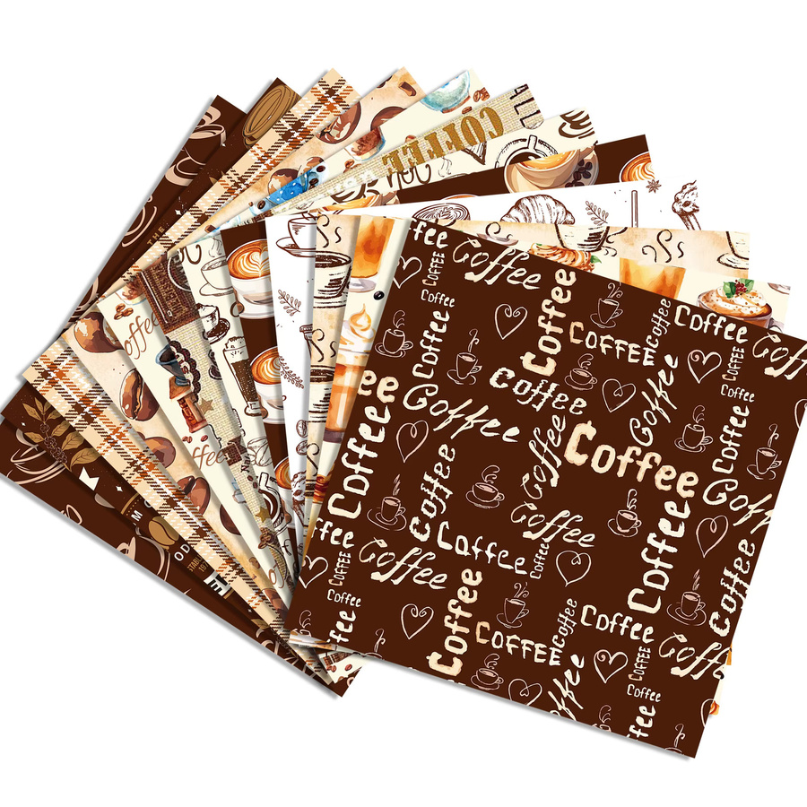 Kaffee Thema Scrapbooking Papier Set für DIY Handwerk und Origami, B: 30 cm, Mehrfarbig - Bild 6