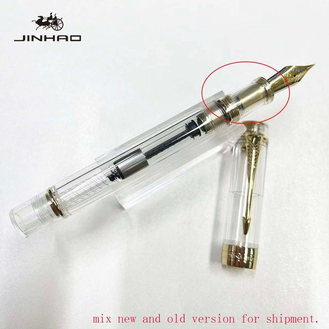 JINHAO Century 100 Füllfederhalter mit Iridium-Spitze aus Kunststoff in Pink Transparent - Bild 1