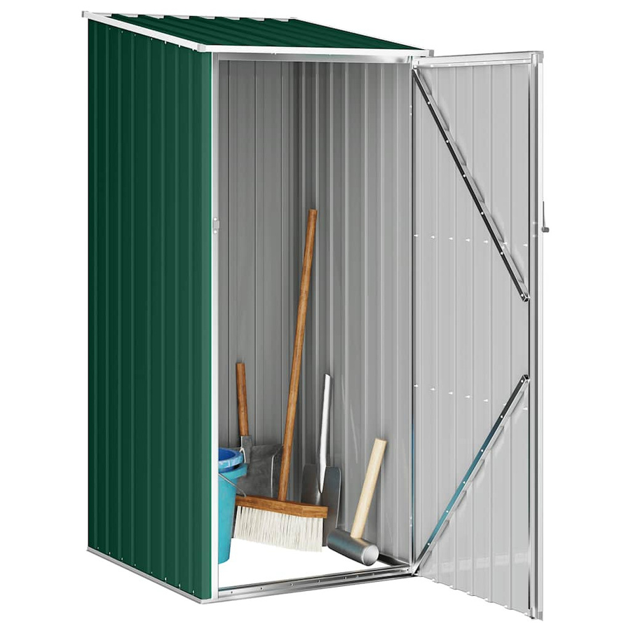 vidaXL Gerätehaus aus verzinktem Stahl in Grün, B/T/H: 87 x 98 x 159 cm - Bild 5