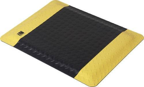 TRU COMPONENTS ESD-Bodenmatte antistatisch Schwarz Gelb B: 61 cm, T: 45 cm, H: 1,8 cm - Bild 1
