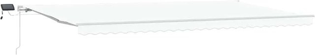vidaXL Ausziehbare Markise Weiß aus Polyester und Aluminium B: 600 cm, T: 350 cm - Bild 1