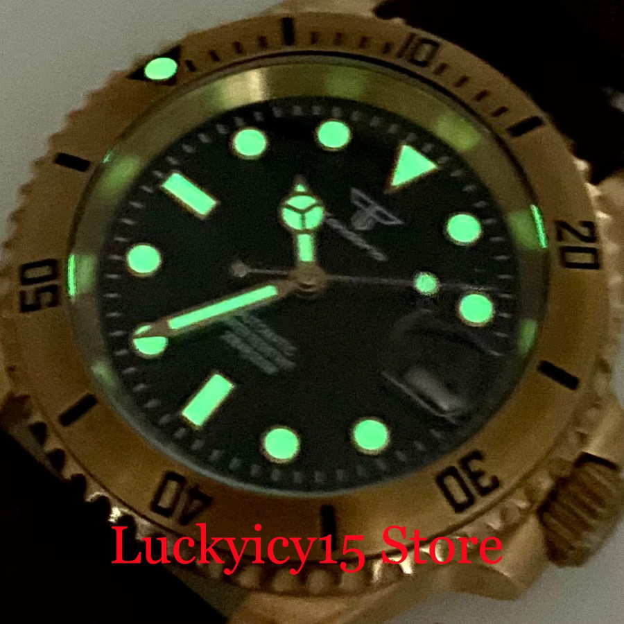 Tandorio Armbanduhr, Automatik, Bronze, Grün, 40 mm, Herren - Bild 5
