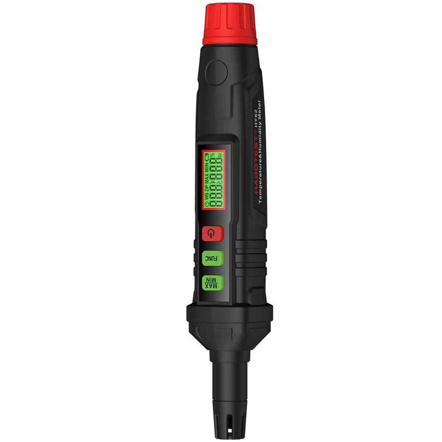 HABOTEST HT62 4-in-1 digitales Psychrometer, tragbares Thermo-Hygrometer als Temperatur- und Luftfeuchtigkeitsmesserstift in Schwarz - Bild 5