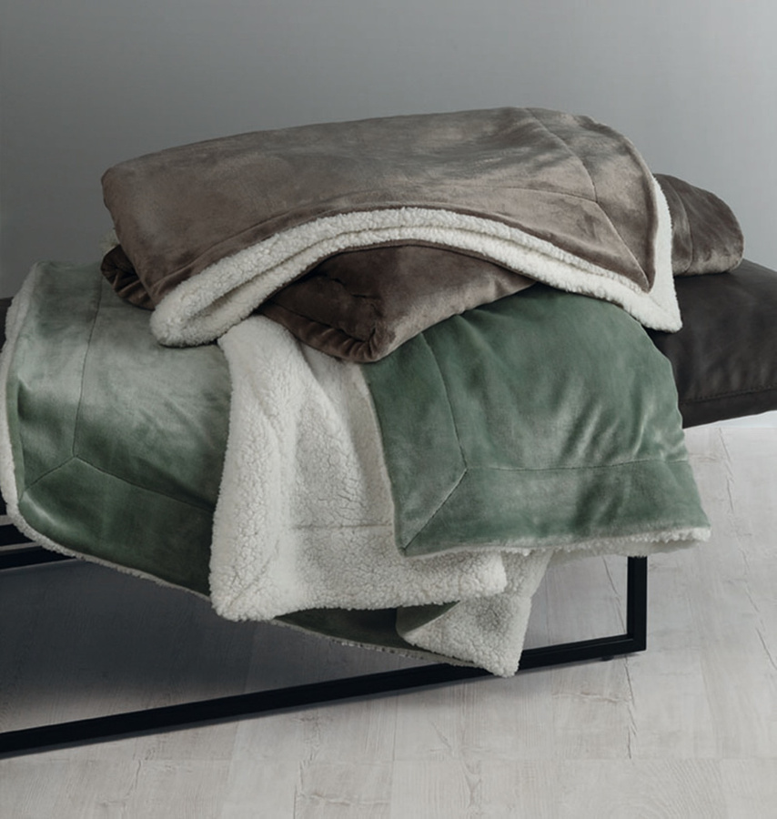 Sympathica Kuscheldecke Wendedecke Teddy in Beige, Braun und Weiß, B/T: 150 x 200 cm - Bild 1