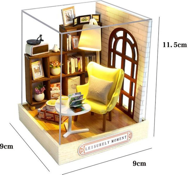 Yiran Furniture DIY Mini-Puppenhaus aus Holz, Montagebausatz, Spielzeug - Bild 1