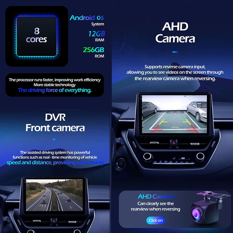 KJ-NAVI Android 16 Multimedia Autoradio mit 7 Zoll Display für Ford Fiesta 1995-2001 und Focus MK1 1998-2004, Stereo Carplay Head Unit, Schwarz - Bild 2