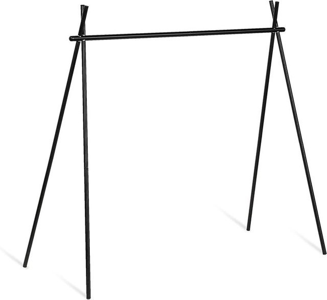 TOMTOP JMS Klappbarer Camping-Halter aus Aluminiumlegierung für Tassen und Schüsseln mit Haken, Schwarz - Bild 1