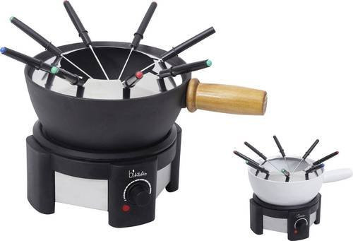 BiKitchen Fondue Set 1500W mit 8 Fonduegabeln und stufenlosem Temperaturregler, Farbe: Weiß - Bild 1