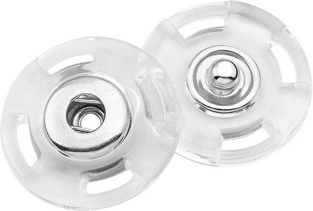 10 Stück Runde Druckknöpfe Transparent aus Kunststoff Durchmesser: 25,0 mm Nähzubehör - Bild 1