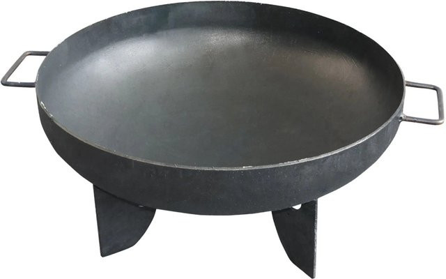 Lex Feuerschale aus Stahl in Schwarz mit Griff als Grill und Feuerstelle, Durchmesser: 50 cm - Bild 1