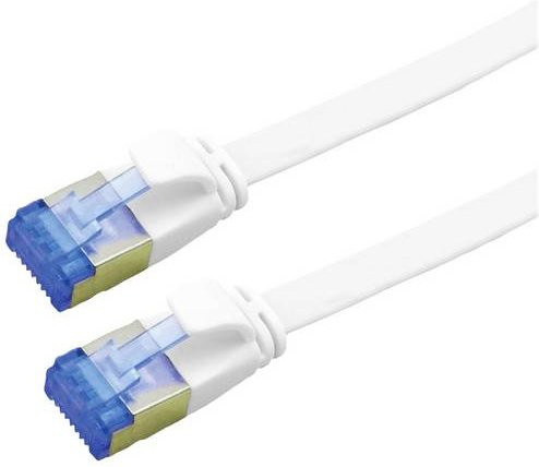 VALUE Patchkabel Kat.6A FTP extra-flach Ethernet LAN Kabel, weiß, Länge: 2 m - Bild 1