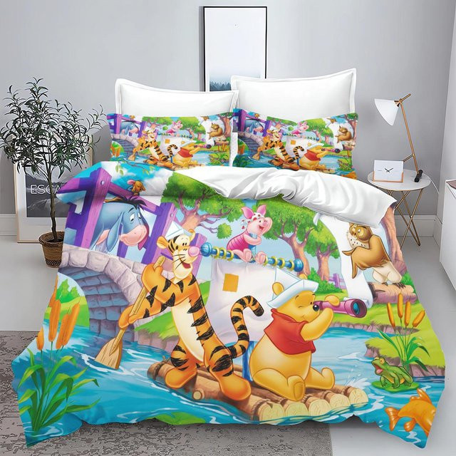 Winnie the Pooh Bettwäsche-Set 3-teilig aus Polyester, Multicolour, B/H: 135 x 200 cm - Bild 1