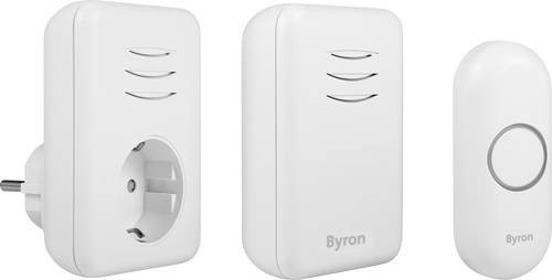 Byron DBY-22316 Funkklingel Komplett-Set in Weiß mit Batterie - Bild 1