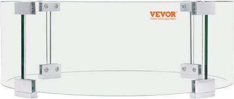 VEVOR Windschutz für Feuerschalen, rundes Schutzglas aus gehärtetem Glas, Durchmesser: 43,5 cm, Dicke: 0,6 cm, Farbe: Transparent - Bild 1