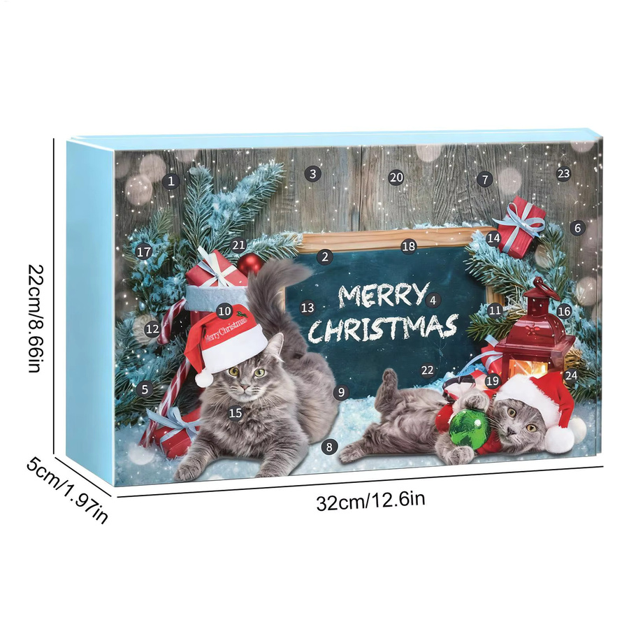 Weihnachtskalender 2025 mit Kätzchenspielzeug für 24 Tage in Blau und Multicolour - Bild 6