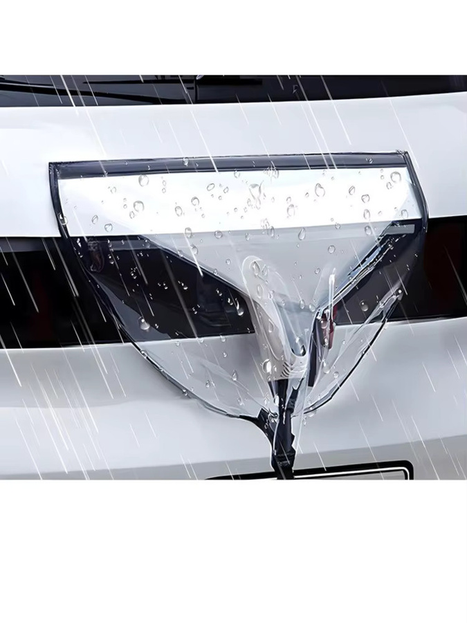 Regenfester Staubschutz für Tesla Model 3 und Model Y Elektrofahrzeug-Ladeanschluss in Schwarz und Transparent - Bild 5
