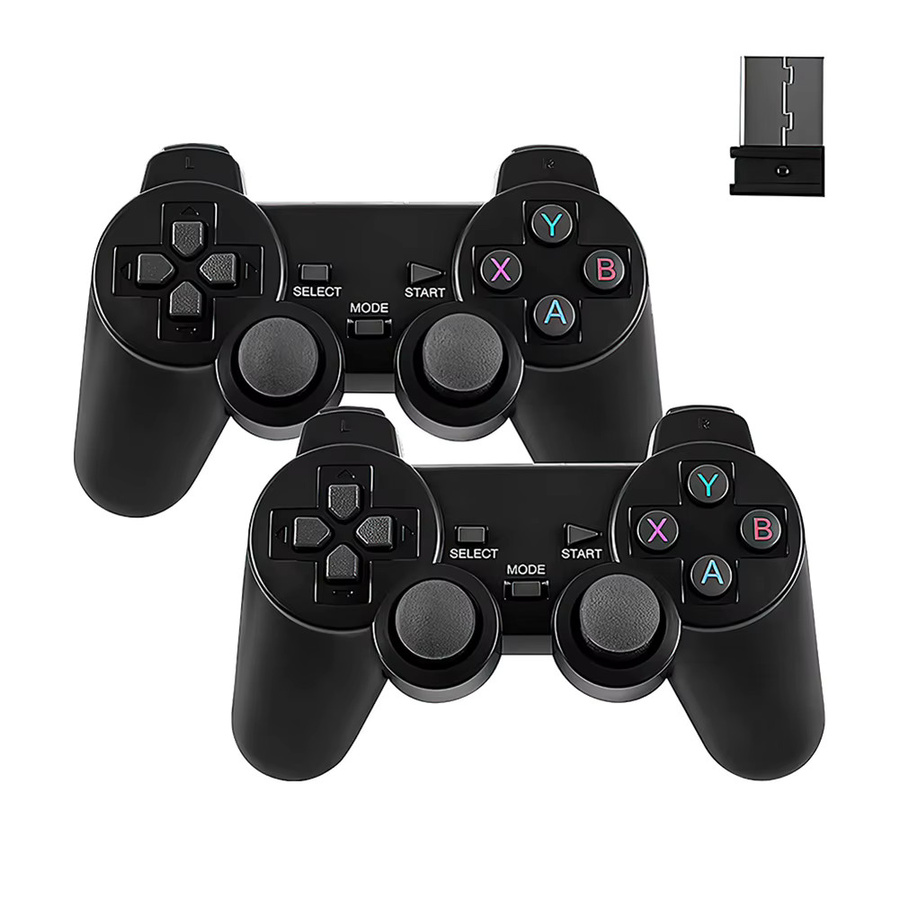 2 Stück Kabellose 2,4G Gaming-Controller in Schwarz für PC, Android, TV und Smartphone, Ergonomisches Gamepad Set für M8 X2 M15 Game Stick - Bild 5