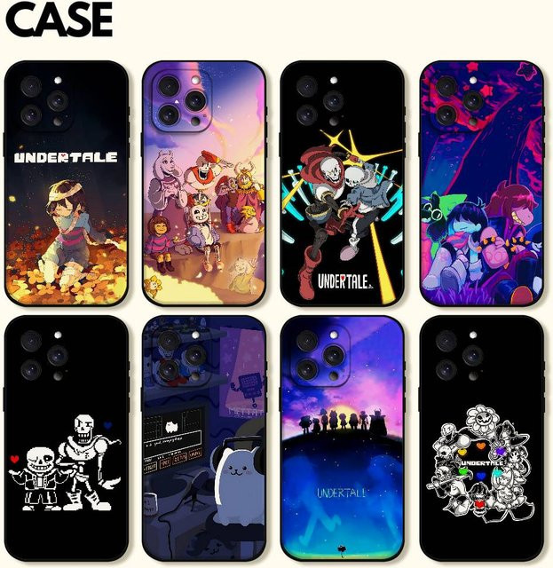 Mesuca Handyhülle im Undertale Design für iPhone 11 bis iPhone 17 Pro Max Plus, weiche TPU Hülle, Multicolour - Bild 1
