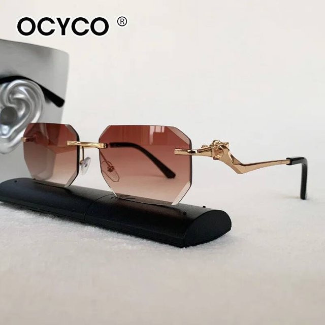 OCYCO Sonnenbrille, randlos, Rechteck, Metall, Unisex - Bild 1
