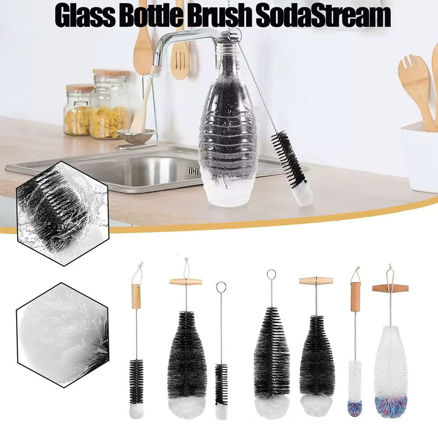 Soda Stream Flaschenbürste mit Buchenholzgriff in Braun - Bild 2