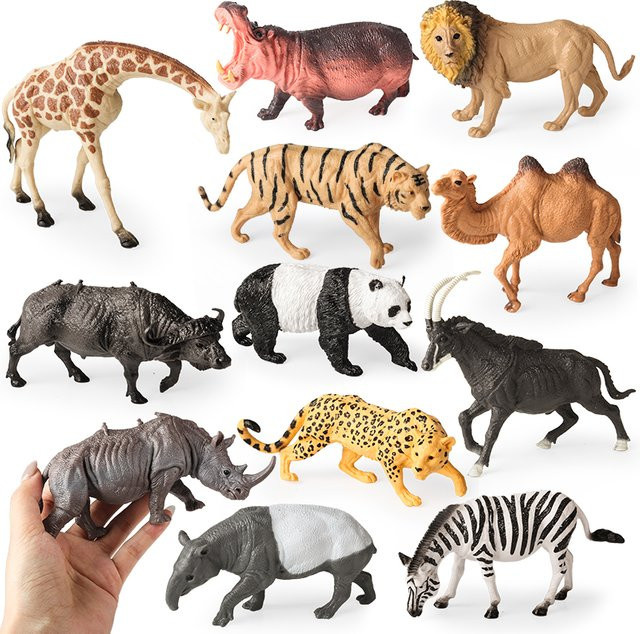 Oenux Wildtier-Actionfiguren, 4-teiliges Set, Modellfiguren - Bild 1