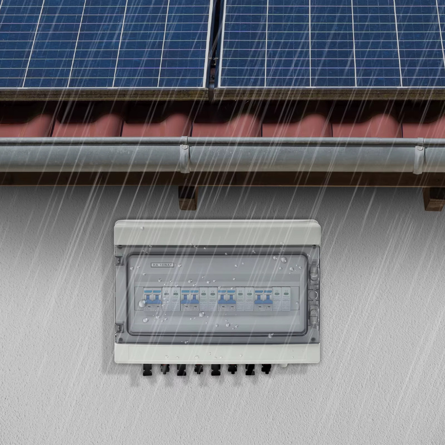Bymaocar Solar-Combiner-Box mit 4-Eingang und 4-Ausgang, DC 1000V 40A Photovoltaik-Box in Weiß - Bild 2