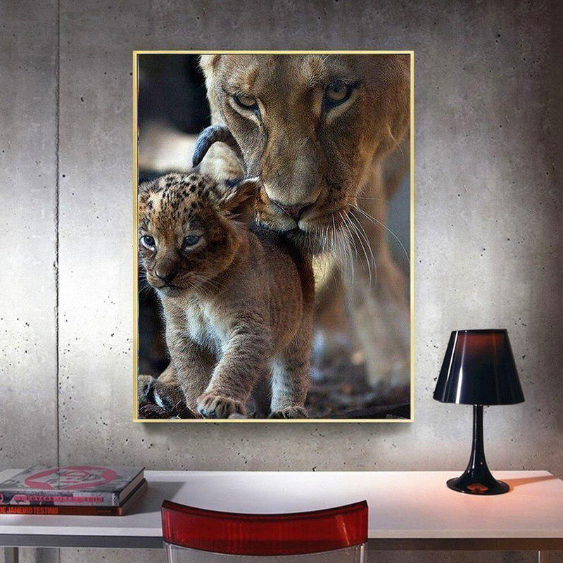 FIYO Diamantmosaik Tiger Diamond Painting Set, mehrfarbig, B: 30 cm x H: 20 cm - Bild 2