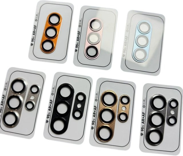Matt Metall Kameralinsen-Schutz für Samsung S26 Ultra und S26+ mit AR+AF gehärtetem Glas und Linsenring-Abdeckung in Orange - Bild 1