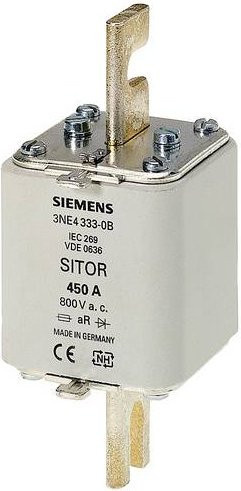Siemens Sicherungseinsatz 3NE4335-3, 3 Stück, Größe 2, 550A, 750V, Weiß - Bild 1