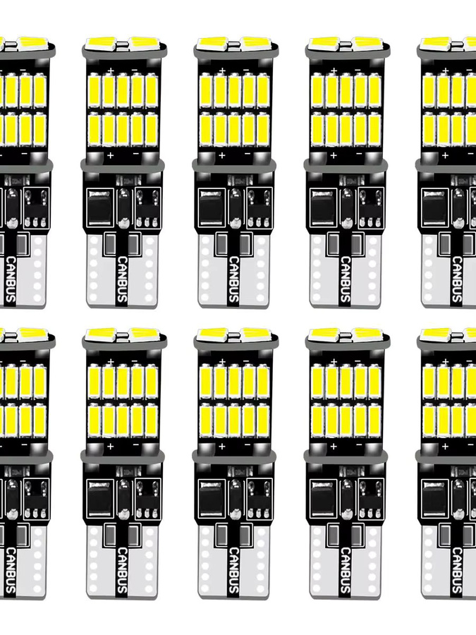 Set aus 4 oder 10 Stück superhelle T10 W5W LED Lampen mit Canbus für 12V/24V, erhältlich in Gelb, Grün oder Weiß für Auto Innenraum, Dome, Kennzeichen und Innenbeleuchtung - Bild 5