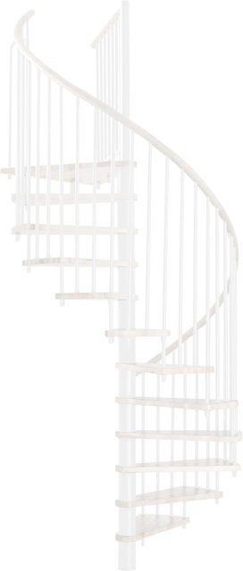 Minka Spindeltreppe Spiral Wood in Weiß mit Holzoptik für eine Raumhöhe bis 305 cm - Bild 1