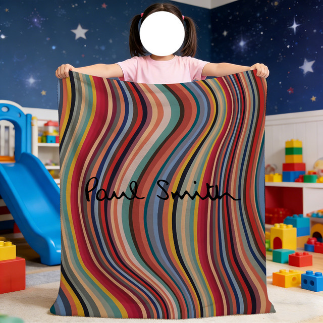 S-Smith P-Paul Wohndecke gestreift in Multicolour für Picknick, Bett oder Sofa - Bild 1