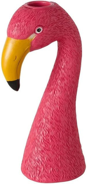 Boltze Kerzenleuchter Flaminga in Pink und Multicolour mit Vogeldesign aus Kunstharz für Stabkerzen - Bild 1