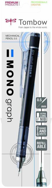 Tombow MONO graph Druckbleistift in Schwarz mit HB Mine - Bild 1