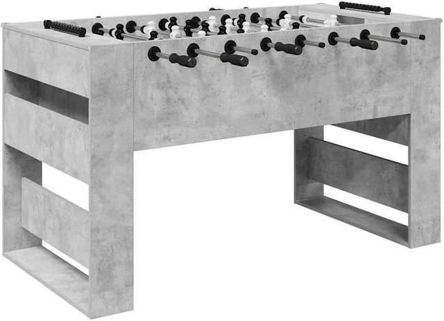 vidaXL Tischfußballtisch in Betongrau aus Holzwerkstoff, B/T/H: 146,5 x 74 x 85 cm - Bild 1