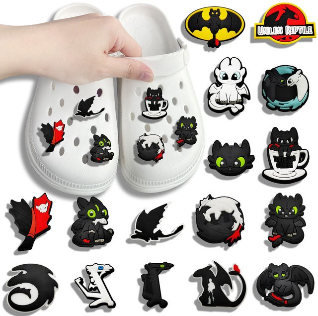 BEAST KINGDOM Cartoon-Ohnezahn-Baby-Clog-Zubehör, dekorative DIY-Teile, 5-10 Stück - Bild 1