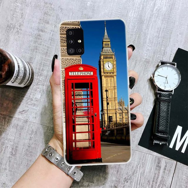 Handyhülle mit London Großbritannien England Flagge für Samsung Galaxy A12 A22 A32 A42 A52 A72 A51 A71 5G A41 A31 A21 A02S M12 M21 M31 in Multicolour - Bild 1