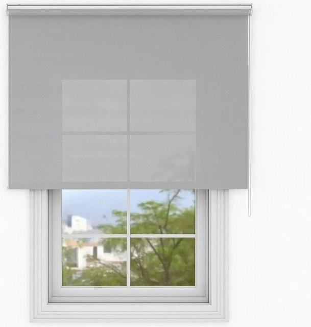 Deco-Raum Tageslicht-Rollo Basic Grau semi-transparent B: 105 cm, H: 150 cm - Bild 1