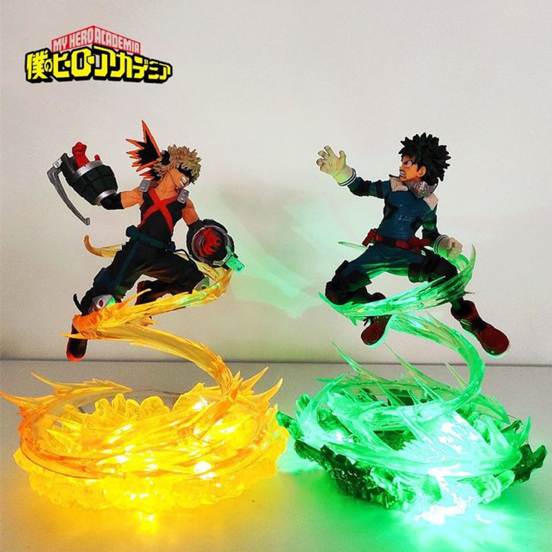 Bandai My Hero Academia Actionfiguren Bakugou Katsuki gegen Midoriya Izuku mit LED Beleuchtung, mehrfarbig - Bild 1