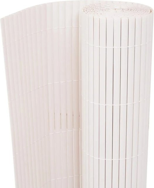 vidaXL Gartenzaun doppelseitig aus PVC in Weiß, Höhe: 90 cm, Breite: 300 cm - Bild 1